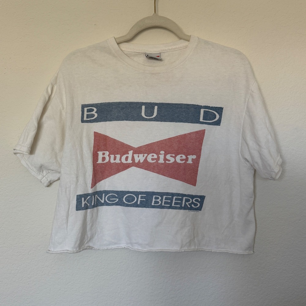 Junk food White‎ Budweiser Cropped Tshirt